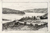 Artist: b'SIDMAN, William' | Title: bA view from Watson's Bay | Date: 1890s | Technique: b'etching, printed in black ink with plate-tone, from one copper plate'