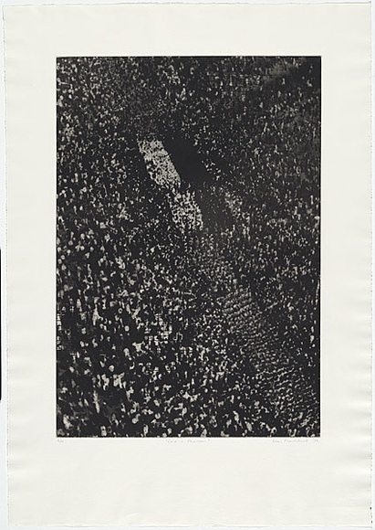 Artist: b'MADDOCK, Bea' | Title: b'Cast a shadow' | Date: 1972 | Technique: b'photo-etching and aquatint, printed in black ink, from one zinc plate'