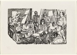 Artist: Hutchison, Niels. | Title: The art class | Date: 1989 - 2002 | Technique: lithograph, printed in black ink, from one stone