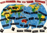 Title: b<p>Women constitute half the world's population ... United Nations report 1980</p> | Date: 1983 | Technique: b'screenprint, printed in colour, from five stencils'