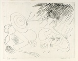 Artist: BOYD, Arthur | Title: Nebuchadnezzar with a snail on his back. | Date: (1968-69) | Technique: etching, printed in black ink, from one plate | Copyright: Reproduced with permission of Bundanon Trust