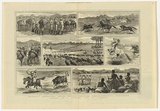 Artist: Corbould, Alfred Chantrey. | Title: Sketches of a stockman's life in Australia. Comprises [7] individual scenes related to a stockman's life in Australia. | Date: c.1885 | Technique: wood-engraving, printed in black ink, from one block