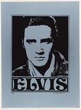 Title: b'Elvis' | Date: 1977 | Technique: b'screenprint, printed in black ink, from one stencil'