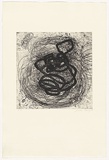 Artist: Irving, Julie. | Title: not titled [abstract shapes] | Date: 1996 | Technique: etching, printed in black ink, from one copper plate