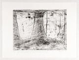 Artist: b'Payne, Patsy.' | Title: bI didn't think the mirror would forever be the proof of my materiality. | Date: 1988 | Technique: b'etching, printed in black ink, from one plate'