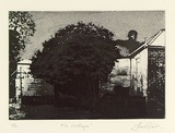 Artist: b'RIACH, Trevor' | Title: b'The cottage' | Date: 1988 | Technique: b'aquatint, printed in black ink, from one plate'