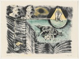 Artist: b'COLEING, Tony' | Title: bFishing (they're on the bight) | Date: 1985 | Technique: b'lithograph, printed in colour, from three stones'