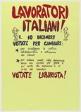 Artist: b'UNKNOWN' | Title: b'Lavoratori Italiani' | Date: 1977 | Technique: b'screenprint, printed in colour, from one stencils'