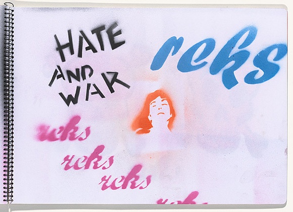 Title: b'Chickenpox' | Date: 2003-2004 | Technique: b'stencil, printed with colour aerosol paint, from multiple stencils'