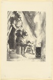 Artist: Dyson, Will. | Title: Preparing the brazier. | Date: 1918 | Technique: lithograph, printed in black ink, from one stone