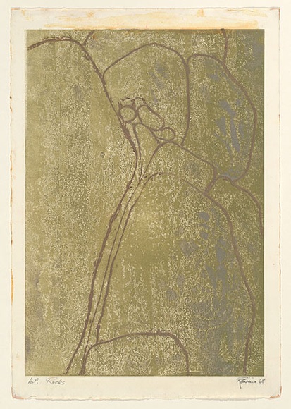 Artist: b'EWINS, Rod' | Title: b'Rocks.' | Date: 1968 | Technique: b'string print and relief-etching'