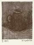 Artist: Harman, Julia. | Title: not titled [III teapot] | Date: 1990 | Technique: lithograph, printed in black ink, from one stone | Copyright: © Julia Harman