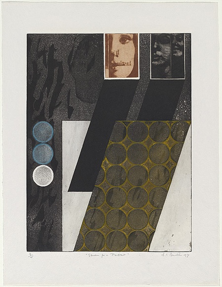 Artist: b'Backen, Earle.' | Title: b'Studies for a Portrait.' | Date: 1971 | Technique: b'photo-etching and aquatint, printed in colour'