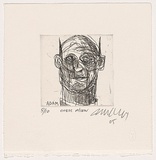 Artist: b'Cullen, Adam.' | Title: b'Self portrait' | Date: 2005 | Technique: b'etching, printed in black ink, from one plate'