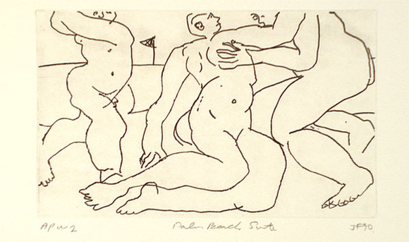 Artist: b'Furlonger, Joe.' | Title: b'Palm Beach suite (no.12)' | Date: 1990 | Technique: b'etching, printed in black ink, from one plate'