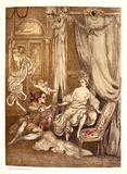 Artist: b'Conder, Charles.' | Title: b'Beauty in the bedroom.' | Date: 1895 | Technique: b'photo-lithograph, printed in colour'