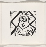 Title: I am [page 14] | Date: 2000 | Technique: linocut, printed in black ink, from one block