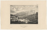 Artist: Sainson, Louis de. | Title: Vue des d'Efrichemens.  Au pied du Mont Wellington.  (Ill Van Diemen). | Date: 1833 | Technique: lithograph, printed in black ink, from one stone