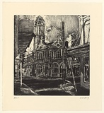 Artist: b'Harding, Nicholas.' | Title: b'not titled [King Street]' | Date: 2003 | Technique: b'etching, aquatint, sugar-lift and open-bite, printed in black ink, from one plate'