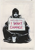 Artist: Meek. | Title: Begging for change. | Date: 2004 | Technique: stencil, printed in colour, from multiple stencils