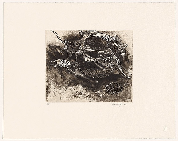 Artist: b'Gleeson, James.' | Title: b'Untitled [1]' | Date: 2004 | Technique: b'etching and aquatint, printed in sepia ink, from one plate'