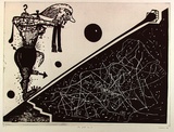 Artist: SANSOM, Gareth | Title: Jai perdu ma vie | Date: 1994 | Technique: etching and aquatint, relief and intaglio printed in black ink, from one plate