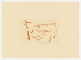 Artist: Napurrula Long, Dora. | Title: Juntu family | Date: 2004 | Technique: drypoint etching, printed in brown ink, from one perspex plate