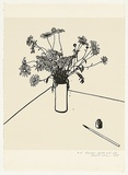 Artist: ROSE, David | Title: Daisies, brush and ink | Date: 1983 | Technique: screenprint, printed in colour, from multiple stencils