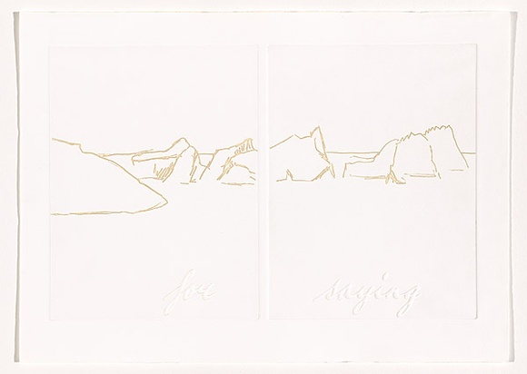 Title: b'Antarctica (sheet 4)' | Date: 1988 | Technique: b'photo-etching and embossing, printed in intaglio and relief, from two zinc plates'