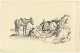 Artist: Dyson, Will. | Title: With the guns at Lavieville. | Date: 1918 | Technique: lithograph, printed in black ink, from one stone