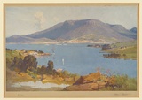 Artist: b'Streeton, Arthur.' | Title: b'Print of painting' | Technique: b'photographic reproduction'