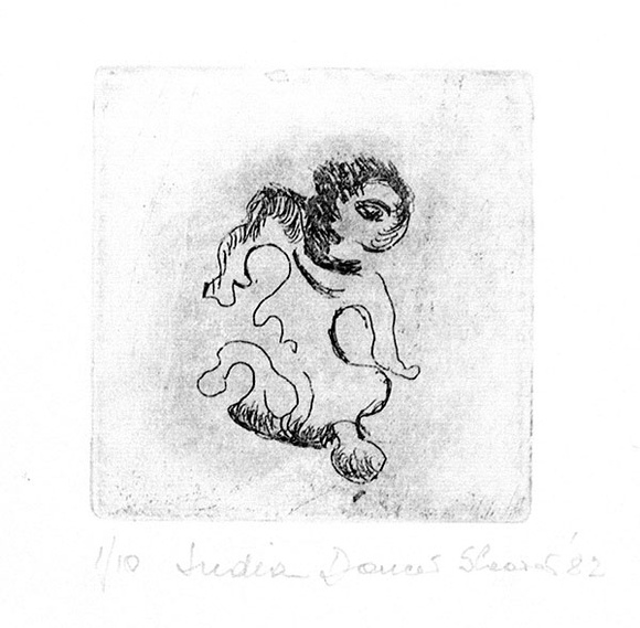 Artist: b'SHEARER, Mitzi' | Title: b'Indian dancer' | Date: 1982 | Technique: b'etching, printed in black ink, from one plate'