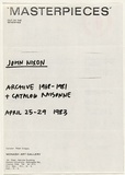 Artist: b'Nixon, John.' | Title: b'Masterpieces: Out of the Seventies' | Date: 1983 | Technique: b'photocopy'