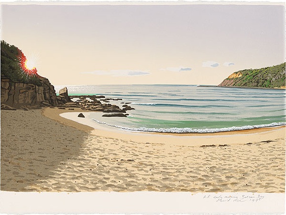 Artist: b'Rose, David.' | Title: b'Early morning, Bateau Bay' | Date: 1995 | Technique: b'screenprint, printed in colour, from multiple stencils'