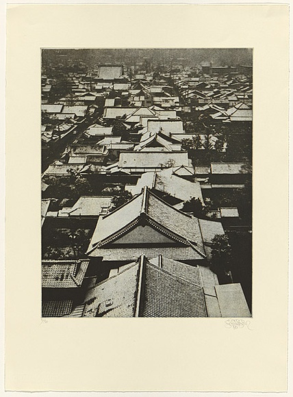 Artist: SCHMEISSER, Jorg | Title: not titled [Teramachidori in Kyoto]. | Date: 1980 | Technique: photo-etching, printed in colour | Copyright: © Jörg Schmeisser
