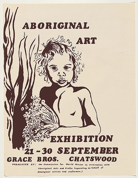 Artist: b'UNKNOWN' | Title: b'Aboriginal art exhibition... Grace Bros. Chatswood.' | Date: 1978 | Technique: b'screenprint, printed in black ink, from one stencil'