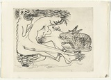 Artist: BOYD, Arthur | Title: Nude with rabbit and syringe. | Date: (1968-69) | Technique: etching and aquatint, printed in black ink, from one plate | Copyright: Reproduced with permission of Bundanon Trust