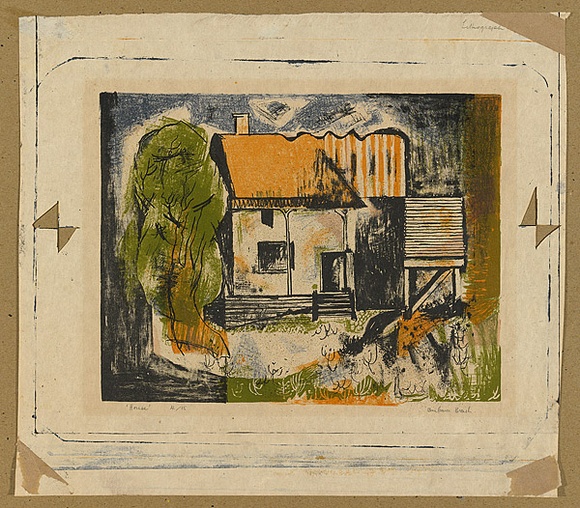 Title: b'House' | Date: c.1958 | Technique: b'lithograph, printed in colour, from five stones'