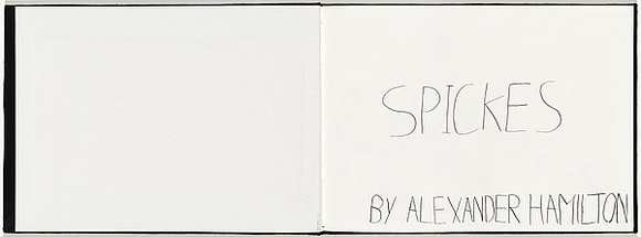 Artist: b'Hamilton, Alexander.' | Title: b'Spickes.' | Date: c.1986 | Technique: b'photocopy; pen and ink; pencil'