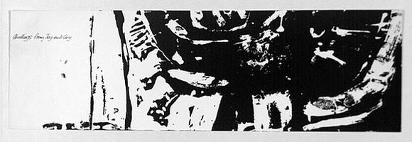 Artist: b'Warren, Guy.' | Title: b'Greeting card' | Date: c.1962 | Technique: b'screenprint, printed in black ink, from one stencil'