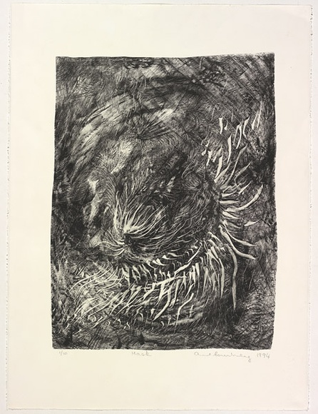 Artist: b'Courtney, Anne.' | Title: b'Mask.' | Date: 1994 | Technique: b'lithograph, printed in black ink, from one stone'