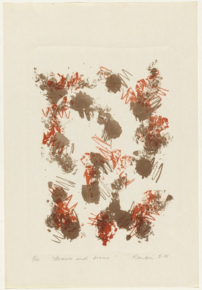 Artist: b'Rankin, David.' | Title: b'Brown and brown' | Date: 1975, May | Technique: b'lithograph, printed in brown ink, from one stone [or plate]'