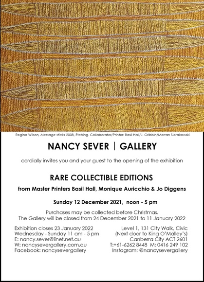Rare Collectible Editions: from Master Printers Basil Hall, Monique Auricchio & Jo Diggens.