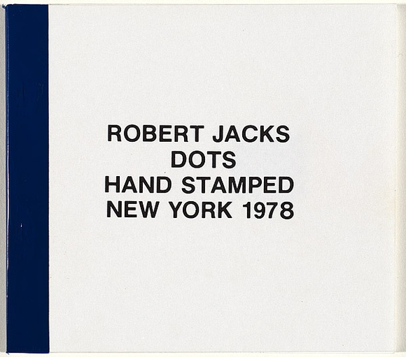 Artist: JACKS, Robert | Title: Dots hand stamped New York 1978 | Date: (1978) | Technique: rubber stamps; dark blue pressure sensitive tape