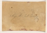 Title: b'Calling card: Miss M Snell Chauncy' | Date: c.1840-49 | Technique: b'engraving, printed in black ink from one plate'