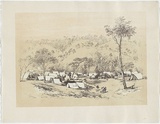 Artist: b'Angas, George French.' | Title: b'Ophir diggings' | Date: 1851 | Technique: b'lithographs, printed in colour, from two stones'