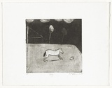 Artist: b'McKenna, Noel.' | Title: b'Dog.' | Date: 1982 | Technique: b'aquatint, etching, drypoint' | Copyright: b'\xc2\xa9 Noel McKenna'