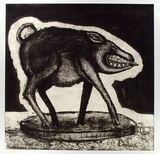 Artist: b'Milojevic, Milan.' | Title: b'Trophy' | Date: 1991 | Technique: b'etching, aquatint, printed in black ink with plate-tone, from one  plate' | Copyright: b'\xc2\xa9 Milan Milojevic'