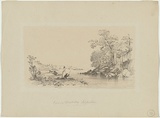 Artist: b'Martens, Conrad.' | Title: b'View in Double Bay, Port Jackson.' | Date: 1850 | Technique: b'lithograph, printed in black ink, from one stone; hand-coloured'