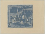 Artist: b'Sumner, Alan.' | Title: b'Church School Carlton' | Date: 1948 | Technique: b'screenprint, printed in colour, from two stencils'